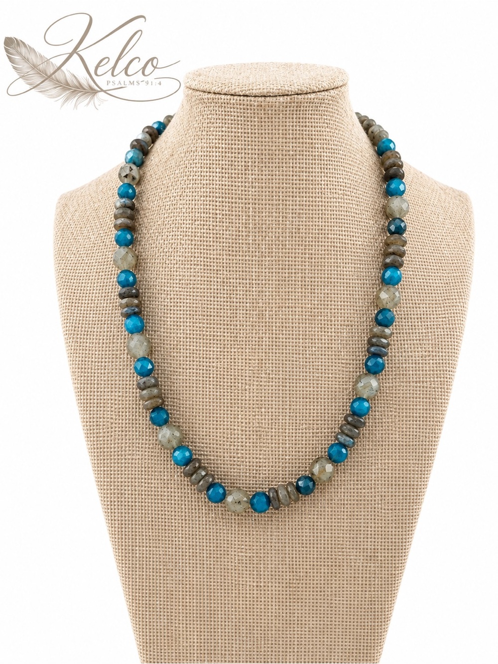 ✨  Labradorite & Blue Apatite Gemstone Necklace ✨